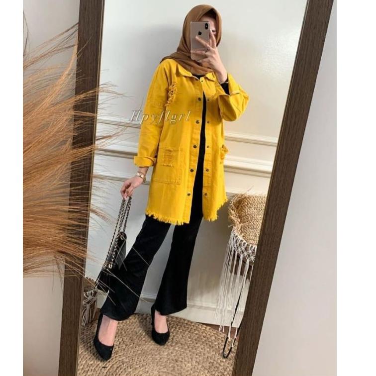 [ART. 7348 JAKET LEVIS || CARDIGAN LEVIS || OUTER JINS RIPPED