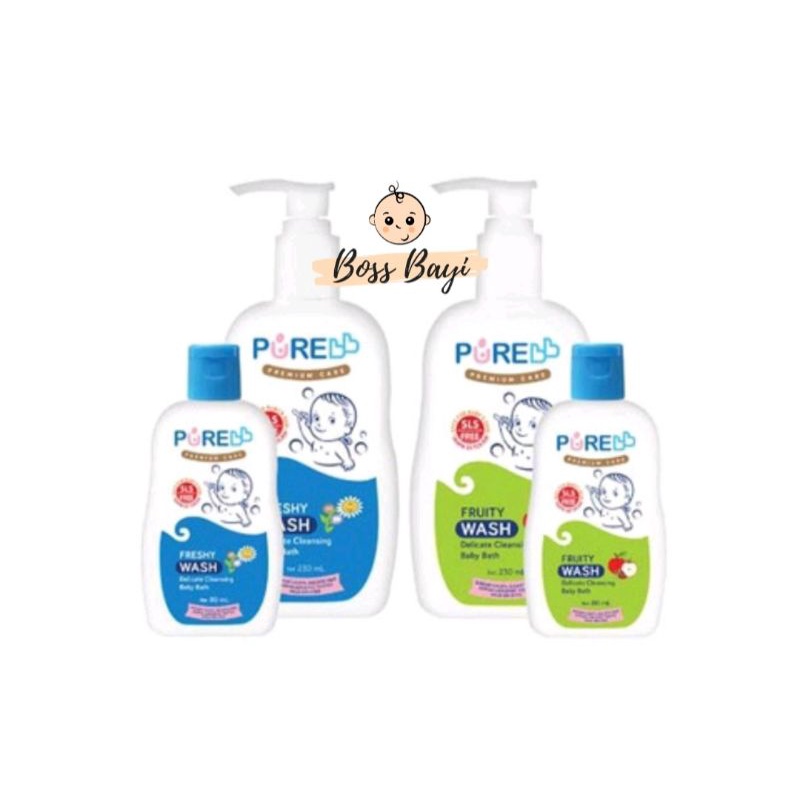 PURE BABY - PureBB Shampoo | PureBB Wash / Sampo - Sabun Mandi Bayi Freshy | Fruity 230ml