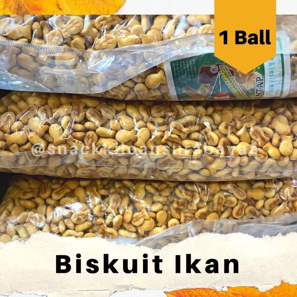 

Biskuit Ikan 1 BALL ( 4 KG ) / Biskuit Gurih / Snack Kiloan Murah/ MAK E DOR