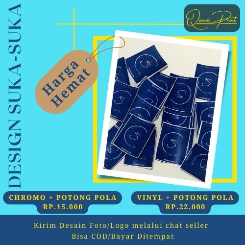 

PAKET CETAK STICKER KEMASAN ISI 70PCS, BEBAS LOGO SENDIRI PALING MURAH !!!