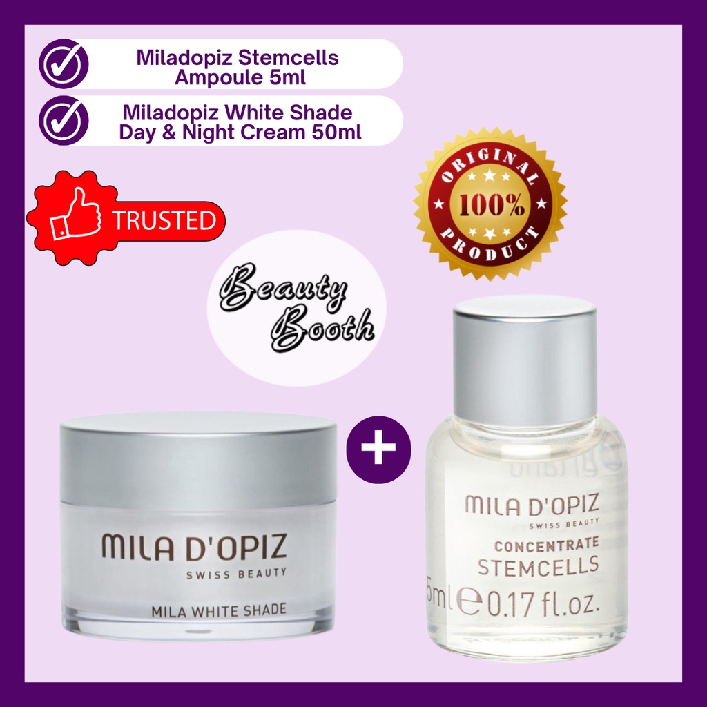 MILADOPIZ Stemcells Ampoule 5ml + White Shade Day &amp; NIght Cream 50ml