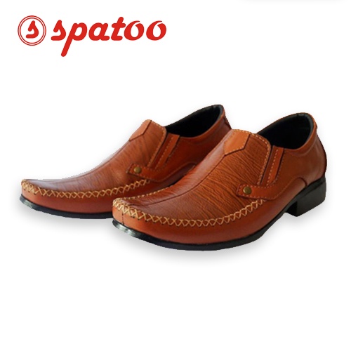 Sepatu Pantofel Sol Iris Pria Bahan Kulit Asli Original Spatoo