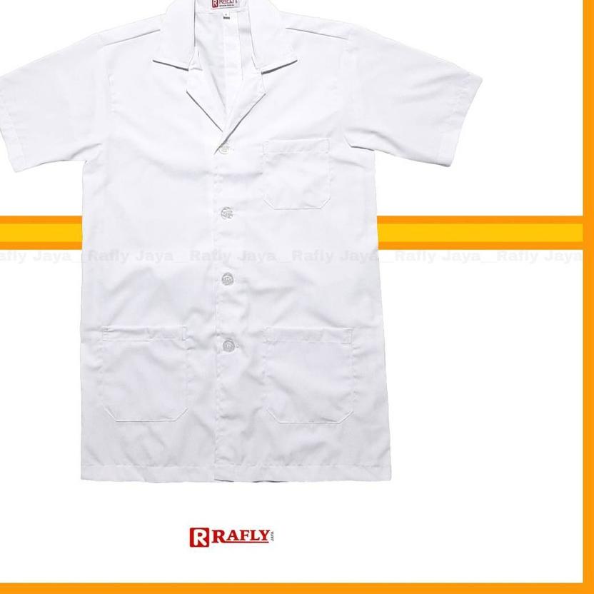 ➢ Jas Lab - Jas  Lengan Pendek - Jas Lab Dokter - Jas Lab Praktek / Rafly Jaya ➮