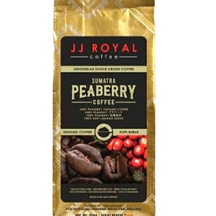 

JJ Royal Sumatra Peaberry Coffee Ground/Kopi Bubuk 100gram