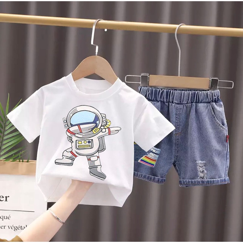 SETELAN ANAK BAJU PAKAIAN ANAK LAKI LAKI PEREMPUAN UMUR 1-5 TAHUN SETELAN KAOS CELANA DENIM ANAK LAKI LAKI PEREMPUAN TERBARU SETLAN BAJU KASUAL BAJU PAKAIAN ANAK TERMURAH