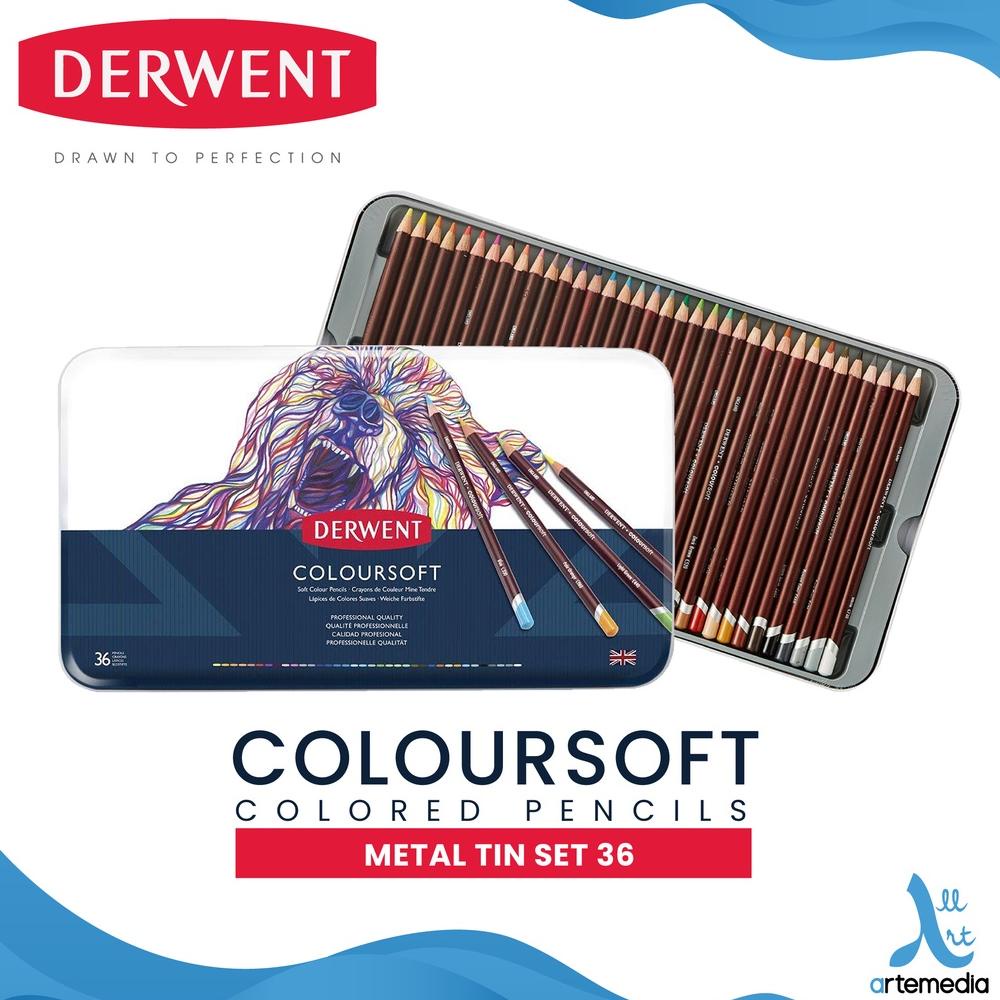

Pensil Warna Derwent Coloursoft 36 Pencil Color Metal Tin Set