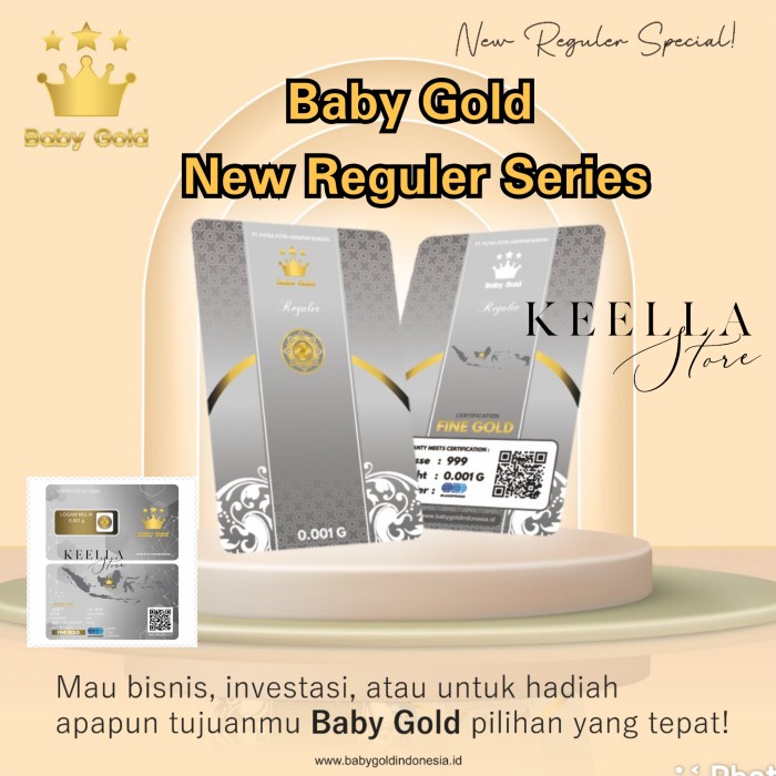 Baby Gold Emas Mini Logam Mulia 0.001 gram