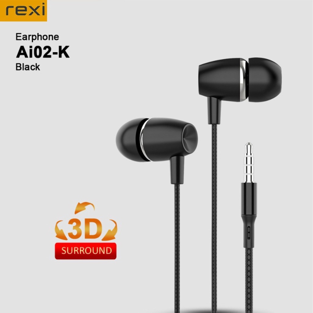 HEADSET EARPHONE REXI WIRED Ai02-K