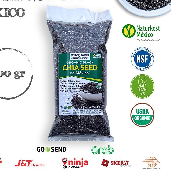 

♂ Pure Black Chia Seed Mexico 100% Organic 500gr - Quality The Best Of Chia Seed ✧
