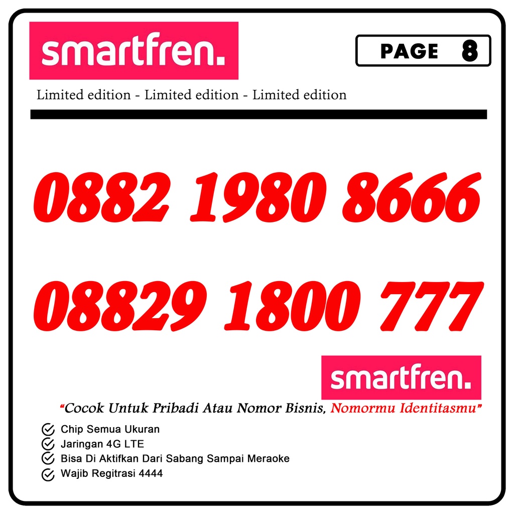 Kartu Perdana Nomor Cantik Smartfren Terbaik