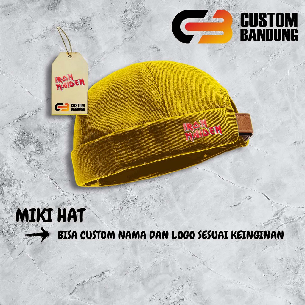 Topi Miki Hat IRON MAIDEN Miki Hat Peci Miki hat Topi Miki hat Anak &amp; Dewasa Topi Brimless Premium