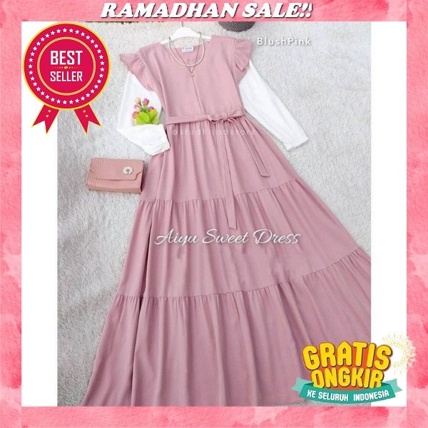 Amira Syari Baju Gamis Anak Wanita Bahan Crinkle Airflow M L Xl Gamis Anak Remaja 10 15 Tahun Model 