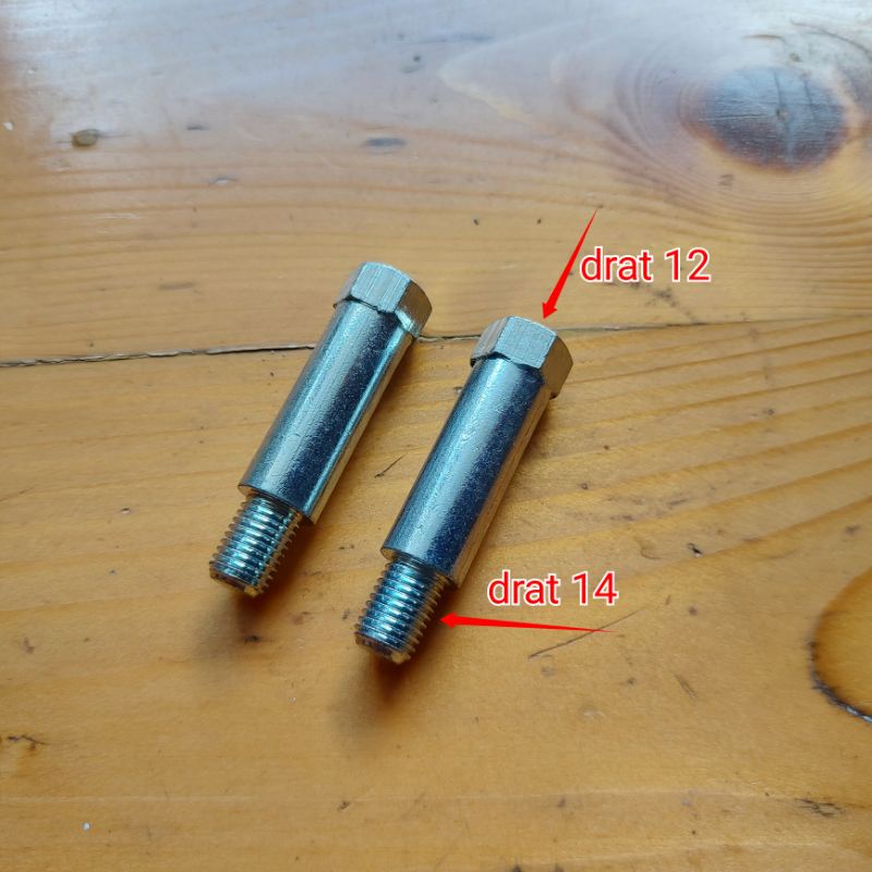 Sambungan Spion Honda Baut 14 Drat 12 Original Harga Perbiji