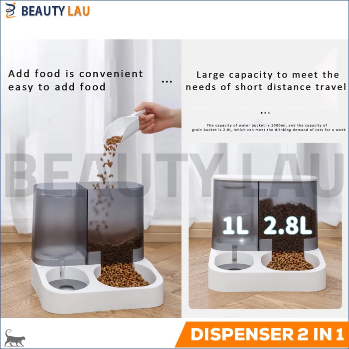 PET FOOD WATER DISPENSER TEMPAT MAKAN DAN MINUM KUCING ANJING PET CAT DOG FEEDER