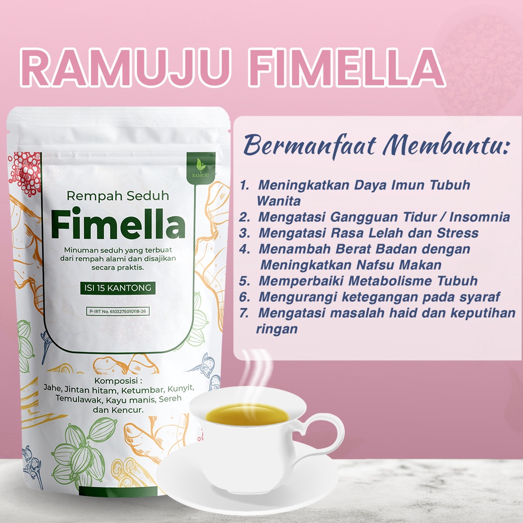 Ramuju Fimella - Paket 15 Hari Ramuan Penambah Berat Badan | Energy Booster &amp; Penambah Nafsu Makan