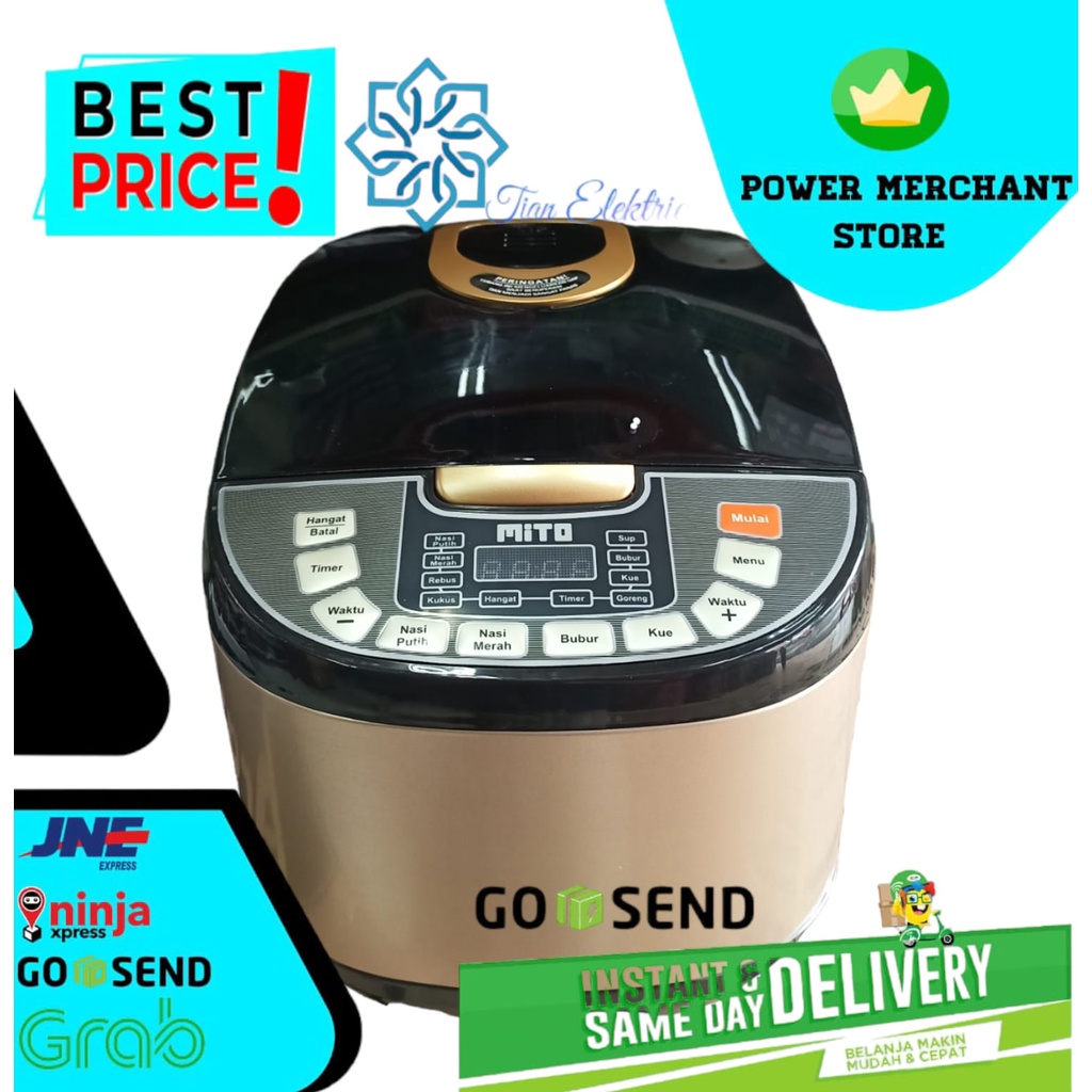 MITO R5+ Rice Cooker Digital Multifungsi 8IN1