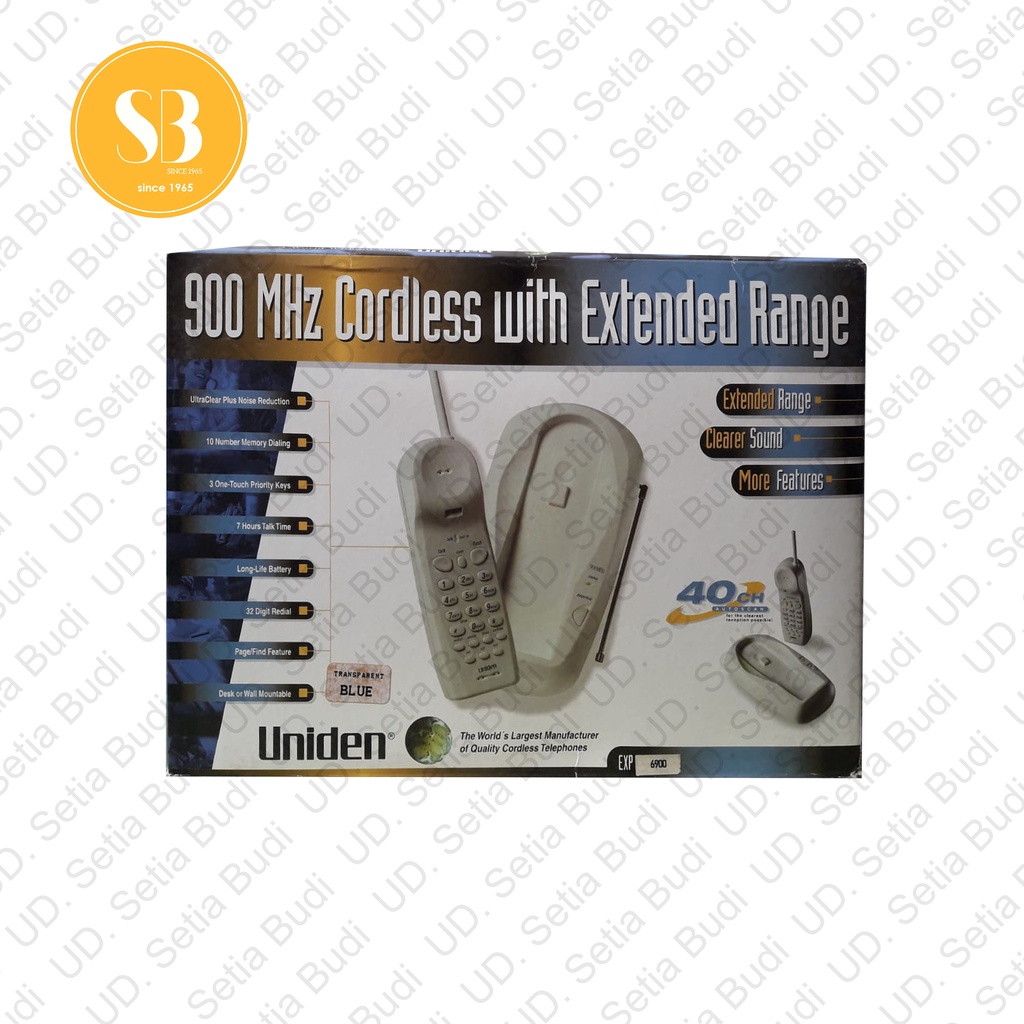 Telepon Cordless Wireless Uniden 6900 900 Mhz Jarak Jauh Asli Jepang Baru Gres