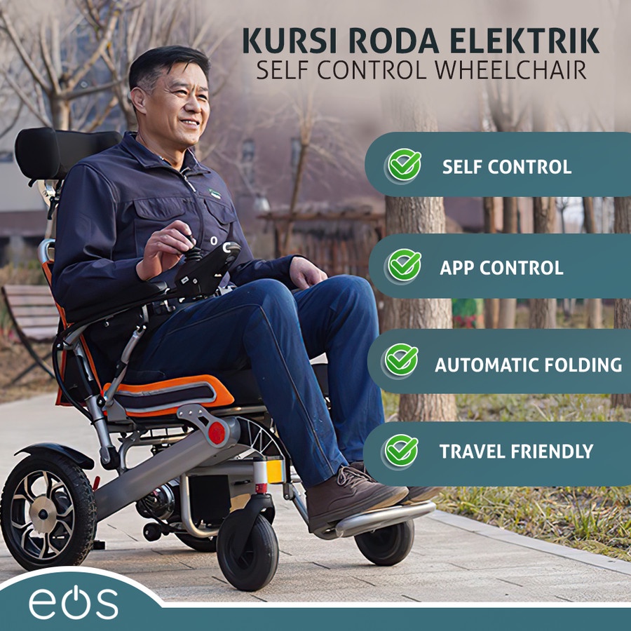kursi roda elektrik lipat import self control wheelchair - kursi roda N20-D