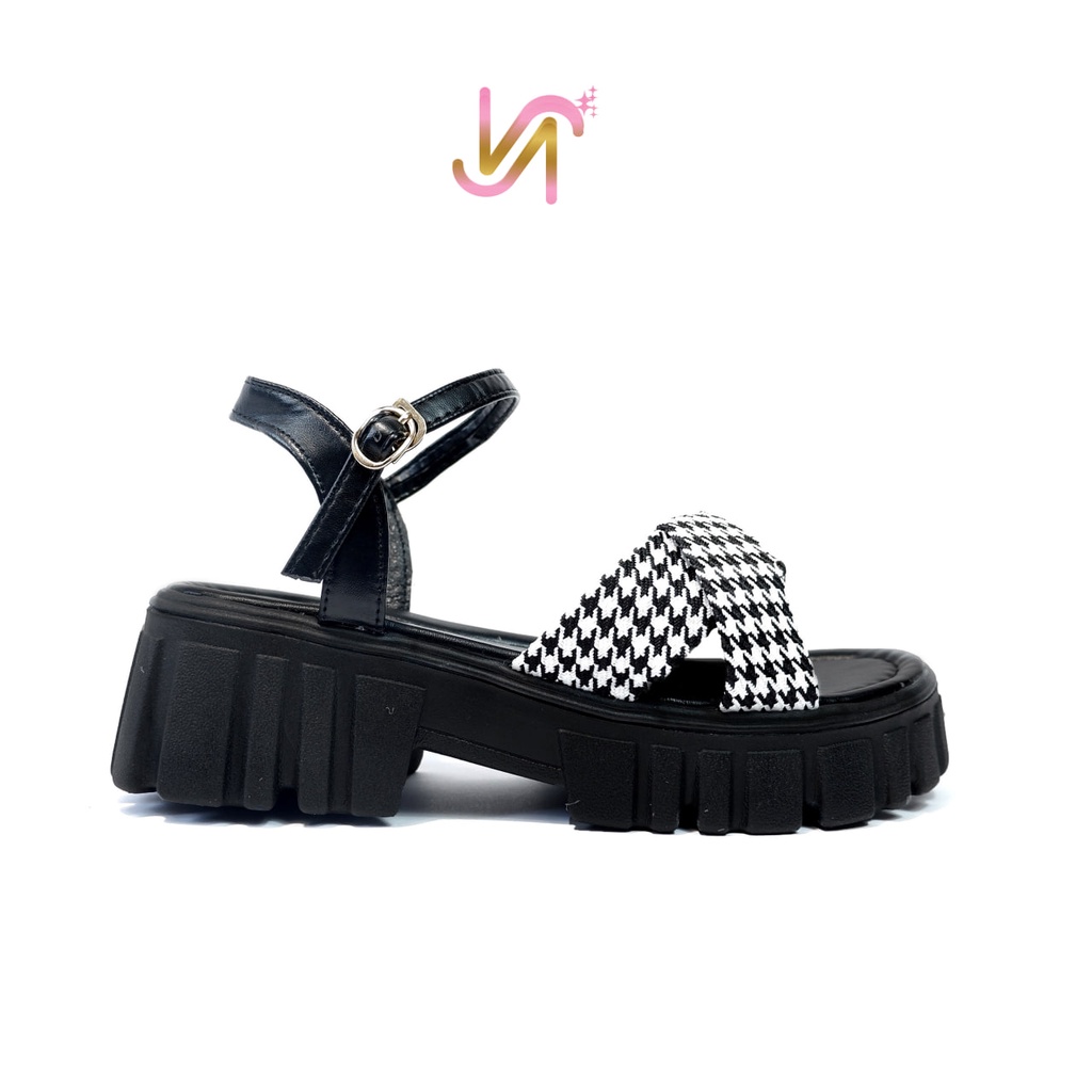 Nadilastuff Geisha Platform Sandal Hak Tinggi 5 Cm Sendal Wanita Premium