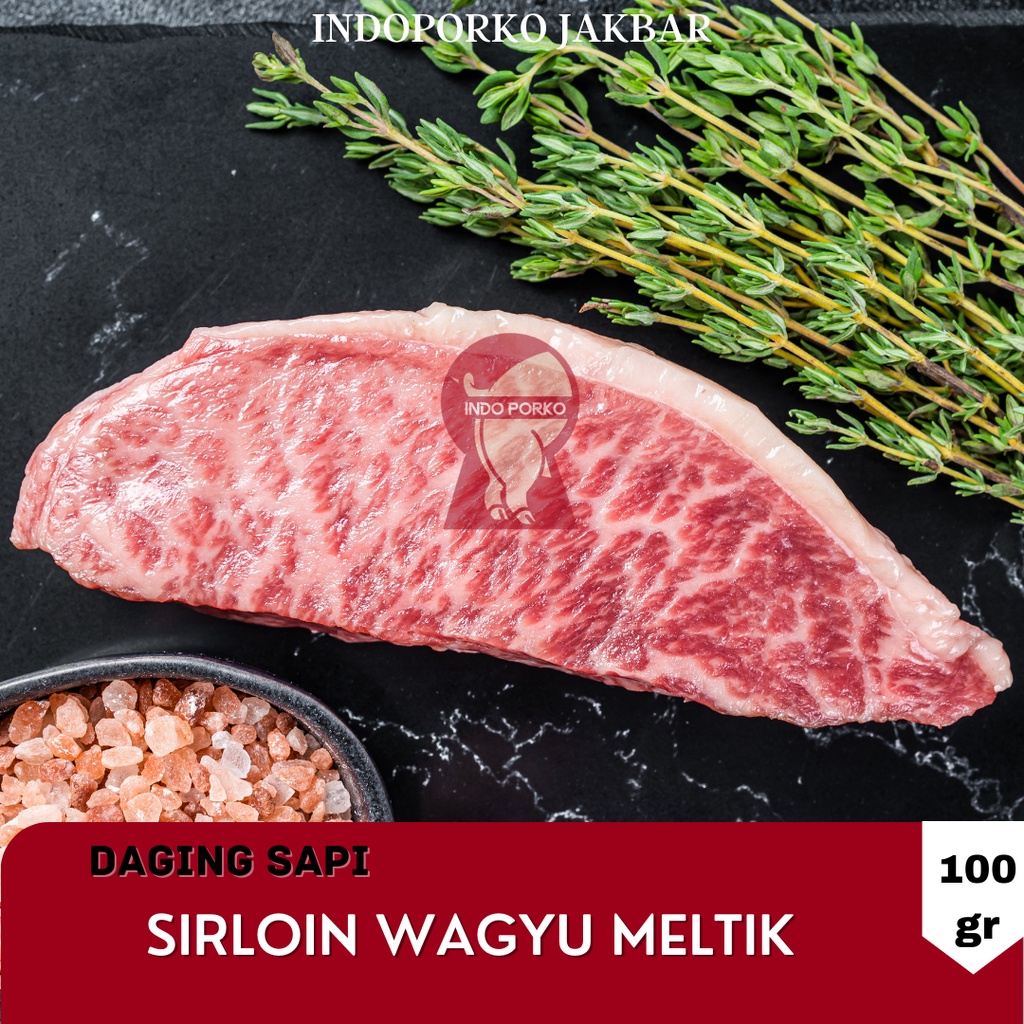 

Sirloin Meltik Daging Sapi Wagyu Striploin Meltique Beef Steak