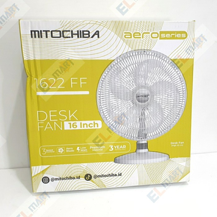 Kipas Angin Meja 16 inch  Mitochiba Desk Fan 16inch 1622FF 1622 FF Aero