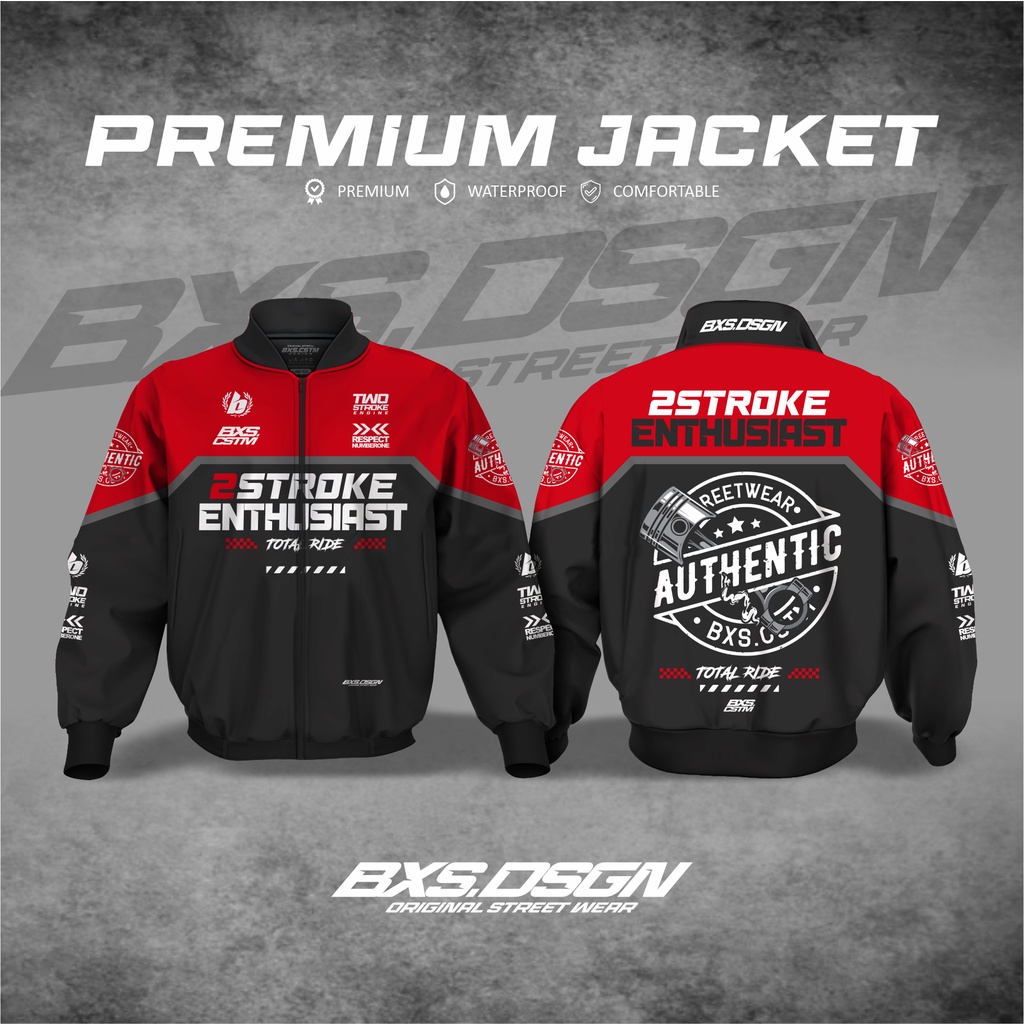 JAKET 2STROKE ENTHUSIAST JAKET MOTOR WATERPROOF RACING ENTHUSIAST KAWASAKI HONDA YAMAHA SUZUKI 2STRO