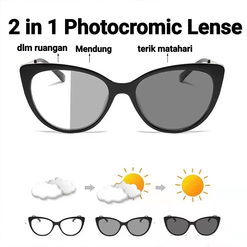 MMM Kacamata Anti Radiasi Kacamata Cat Eye Retro Bingkai Plastik 6617 Kacamata Photochromic Fashion Kacamata Fashion Anti UV Leopard Wanita Korea