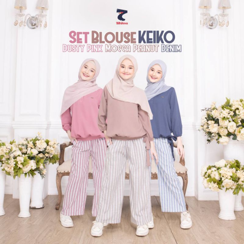BILHIKMA SET BLOUSE KEIKO/ SETELAN ANAK PEREMPUAN/ SET BLOUSE/ BAJU ANAK PEREMPUAN TERBARU/ BAJU MOT