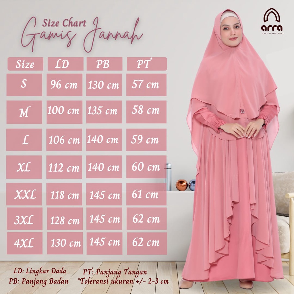 Sarimbit Keluarga 2023 Lebaran Arra Jannah Peach Baju Couple Keluarga Lebaran 2023