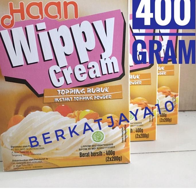 

✨12.12✨ COD PROMO MURAH Haan Wippy Cream 400 Gram Whipped Cream Instant Topping Bubuk !