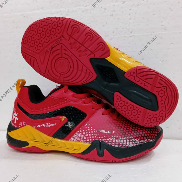 {MentariStore} Sepatu Badminton FR Felet Ranger Boost 1.0 Original - Red 39 Limited