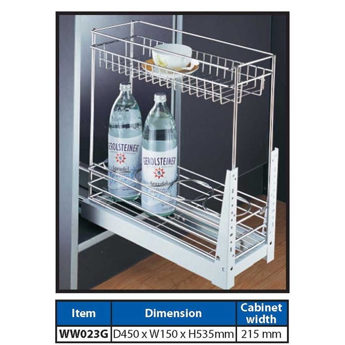 RAK BOTOL STAINLESS 304, WW 023 G