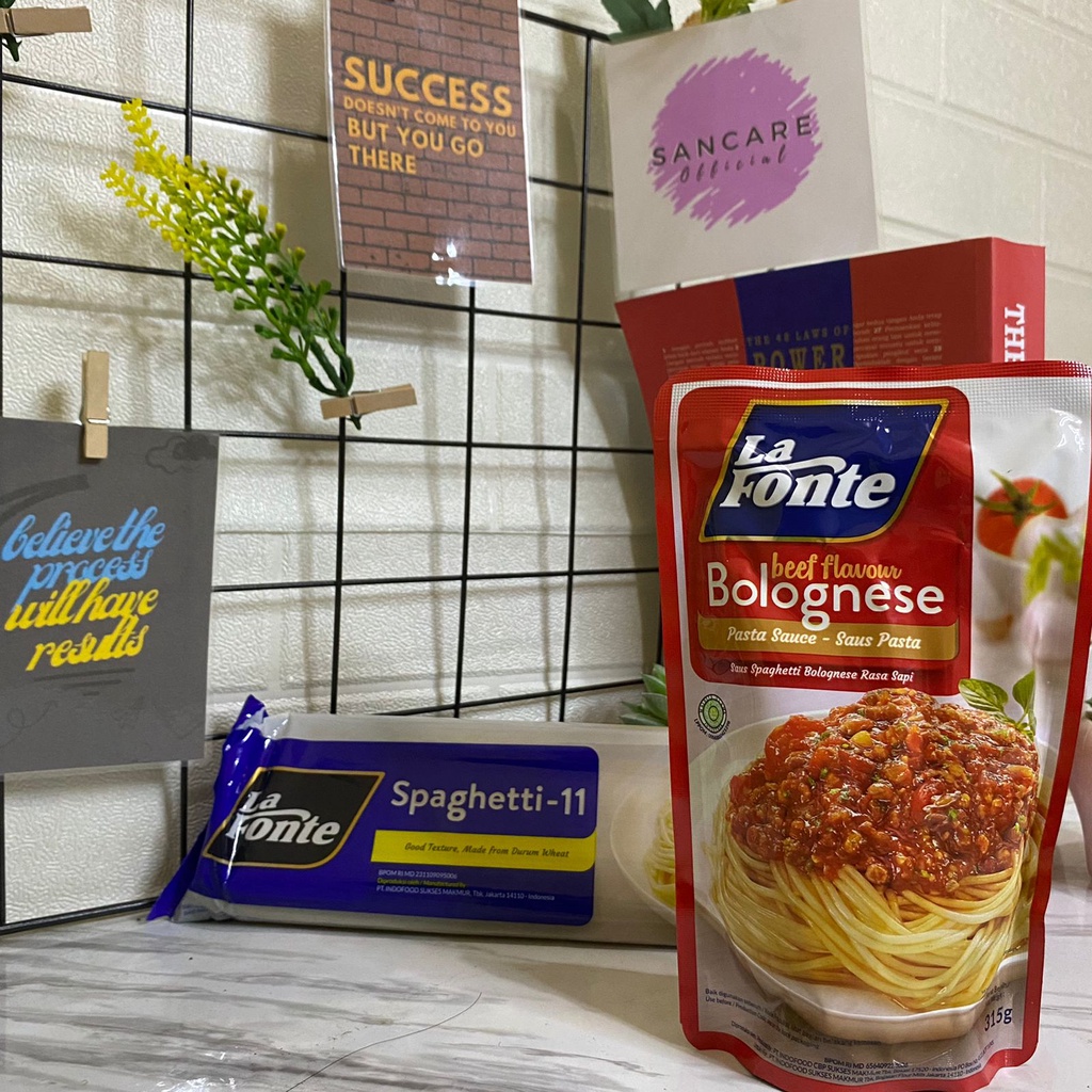 PAKET SPAGHETTI & BOLOGNESE SAUCE BEEF FLAVOUR LA FONTE (32RB)