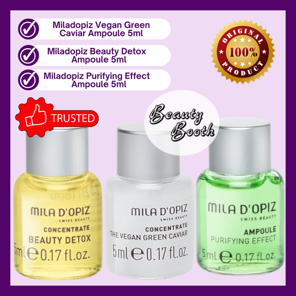 Miladopiz Vegan Green Caviar Ampoule + Beauty Betox Ampoule + Purifying Ampoule