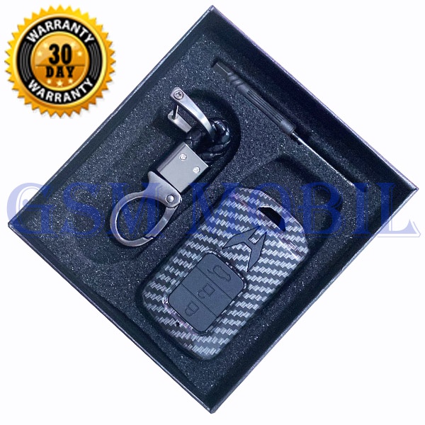 Case Carbon Smartkey Cover Key Kunci Honda CRV Civic 3 Tombol - 7101