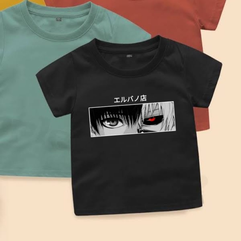 KAOS ANAK ANIME WIBU KANEKI KEN BAHAN COMBET 30S