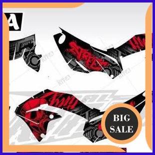Decal stiker motor klx 230 merah abu hitam sticker striping dekal kawasaki klx 230 1M4R23 accessorie