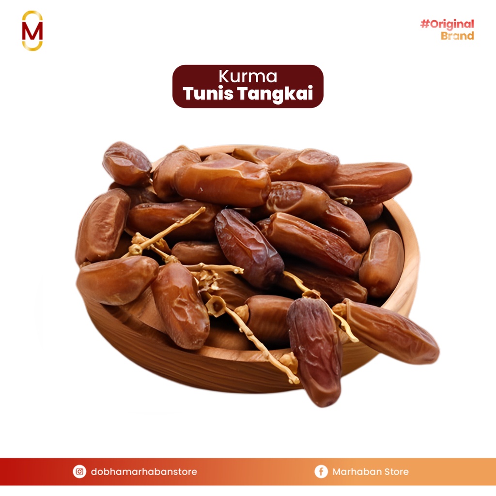 Kurma Tangkai Tunisia 1 kg Manis  | Kurma menu berbuka puasa | kurma ecer &amp; grosir