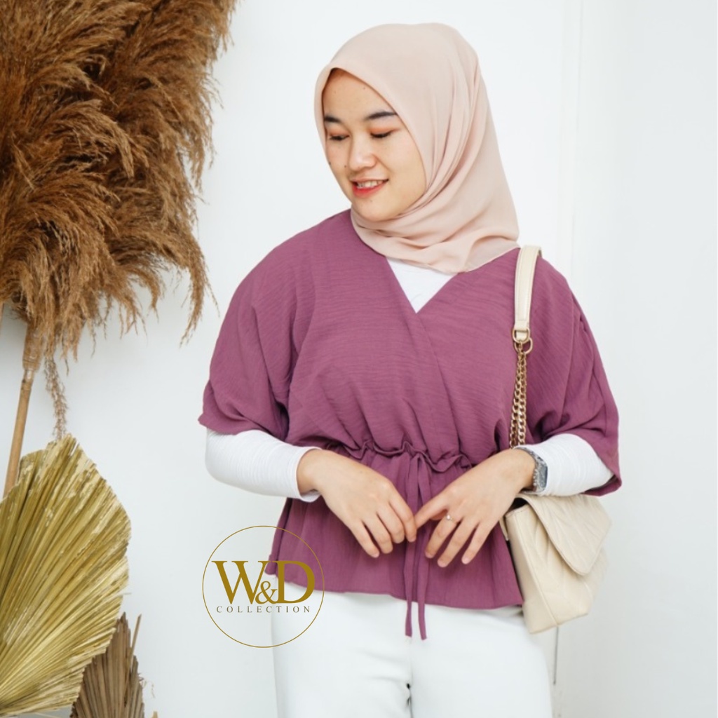 REBECCA Top Wolfis Halus / Atasan Blouse Wanita / Blouse Crop 02