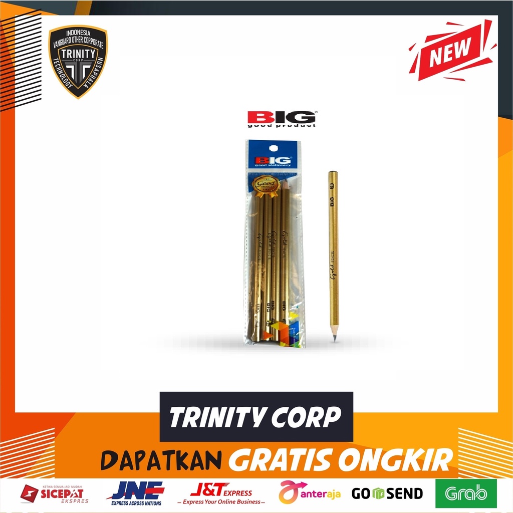 

Pensil 2B BIG PS-988 Gold Pencil Untuk Ujian Per Pcs