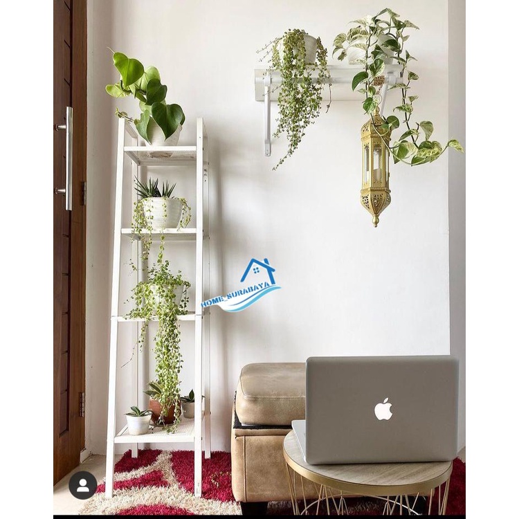 rak besi/rak susun/rak hias/lerberg/rak dapur/rak tingkat putih LERBERG