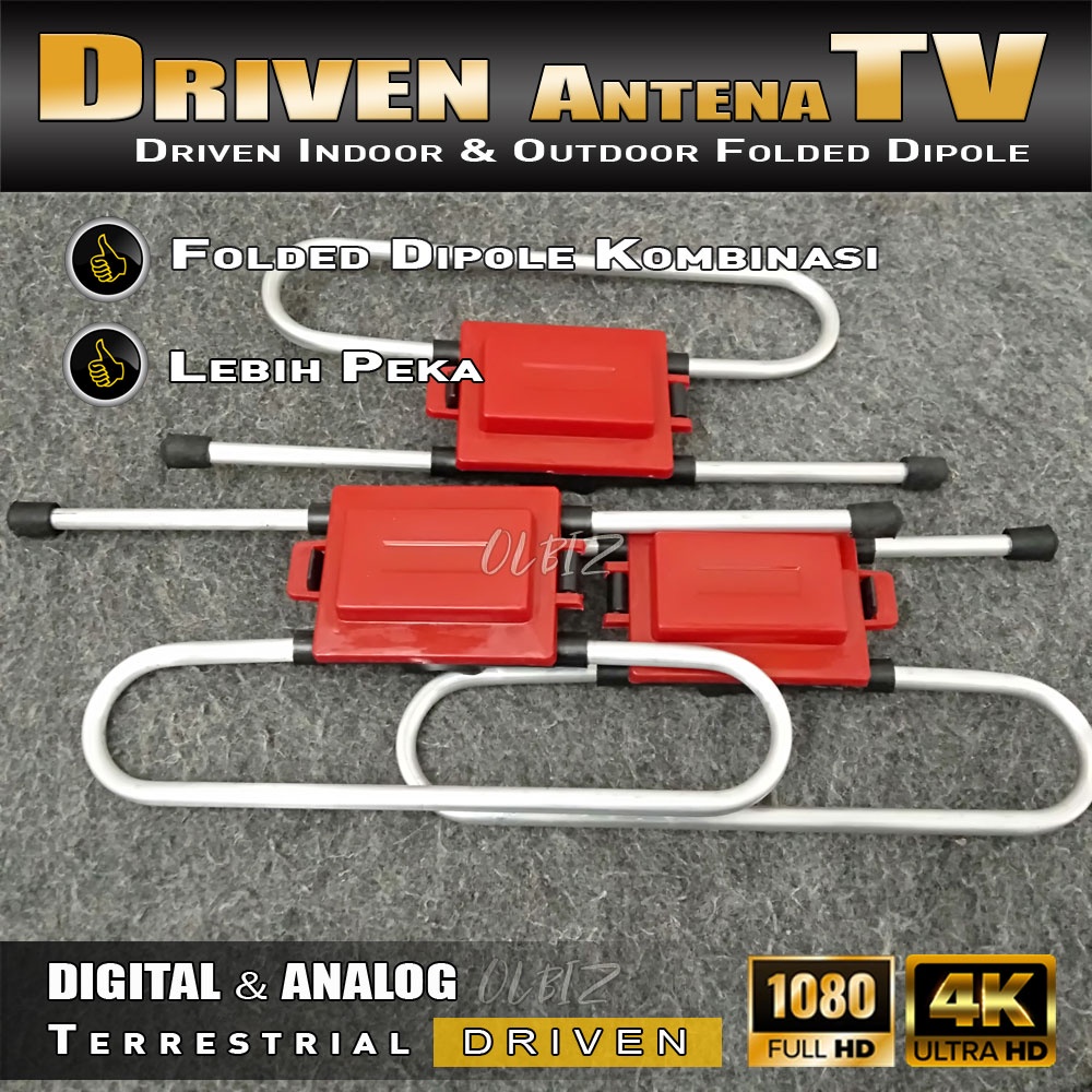 Driven Diful Antena TV Digital Folded Dipole Kombinasi Pakai Balun Konektor Murah