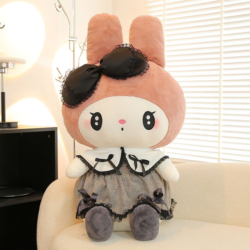 MAINAN BONEKA KUROMI MELODY GAUN HITAM DRESS LUCU PLUSH