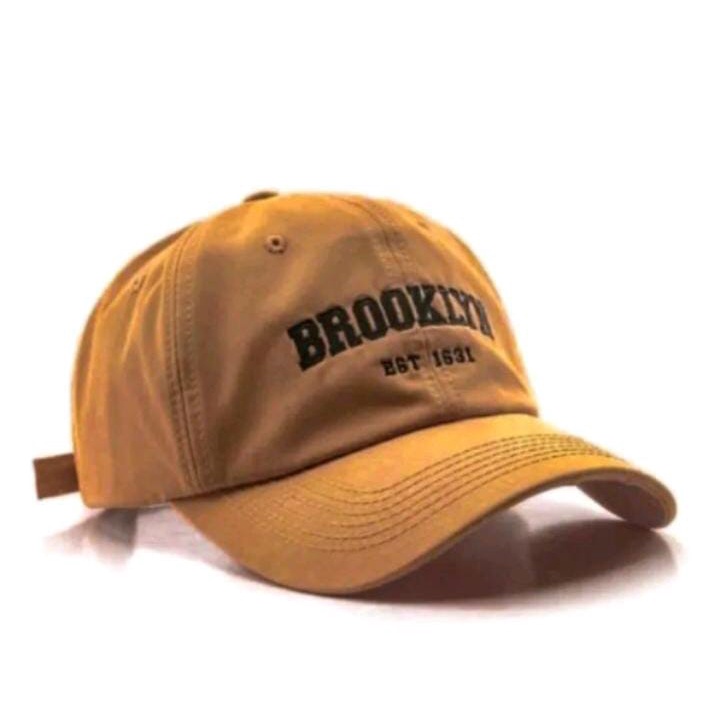 Topi Baseball Cap Bordir  BROOKLYN EST. 1631 Kualitas Premium  / Topi Distro Pria Wanita / Unisex Terbaru