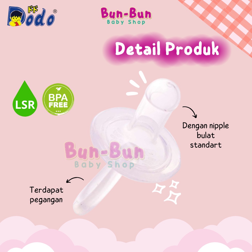 DODO Empeng Bulat Silicone Gigitan Olive Dot Gepeng Teather Nipple Silikon BPA FREE Soother Perlengkapan Bayi Baru Lahir Peralatan MPASI Bunbunbabyshop