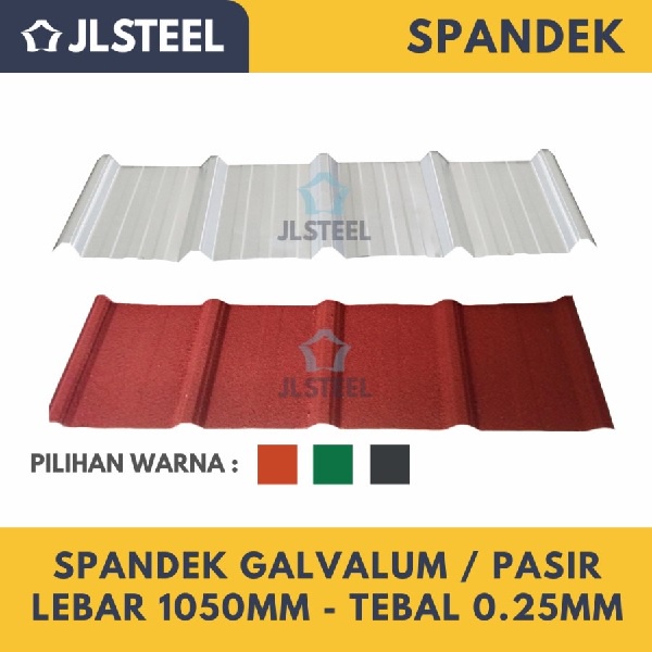 JLSTEEL Atap Spandek Polos / Pasir 0.25 mm