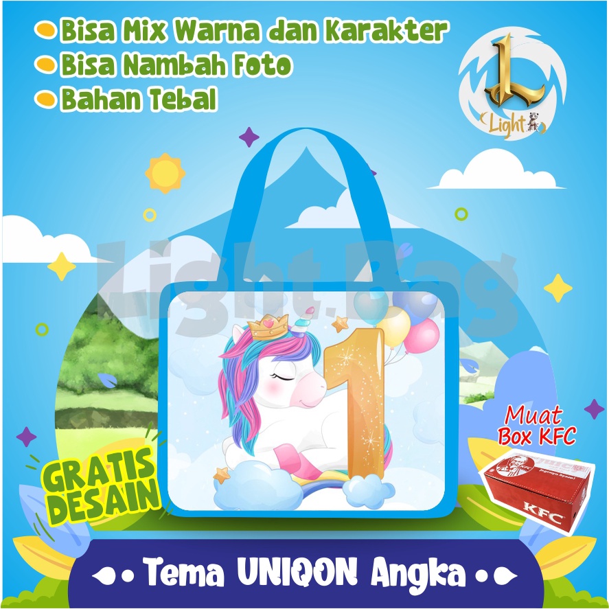 

Goodie Bag uniqon angka /Tas Ultah Custom/Goodie Bag Custom/Tas Ultah Unik/Souvenir Custom