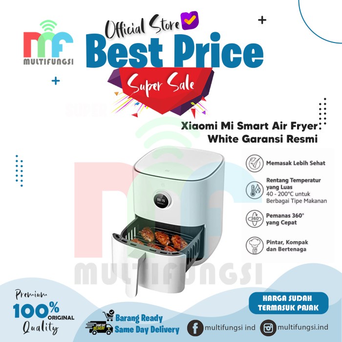 [Fryer] Xiaomi Mi Smart Air Fryer - White Garansi Resmi [Dapur]