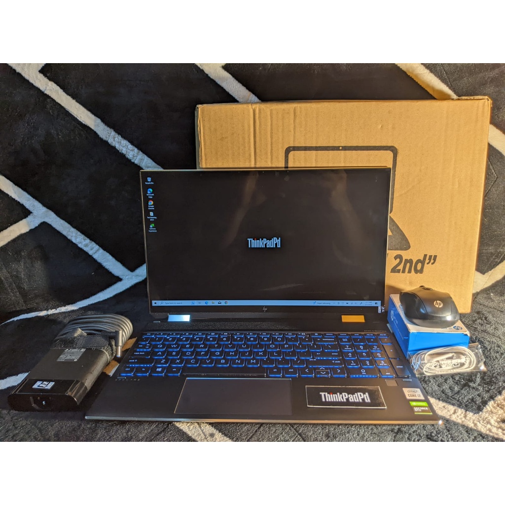 Laptop Gaming Desain HP Spectre 15 X360 Tablet Dual VGA Intel Core i7 10750H 4K & Nvidia GTX 1650 4G