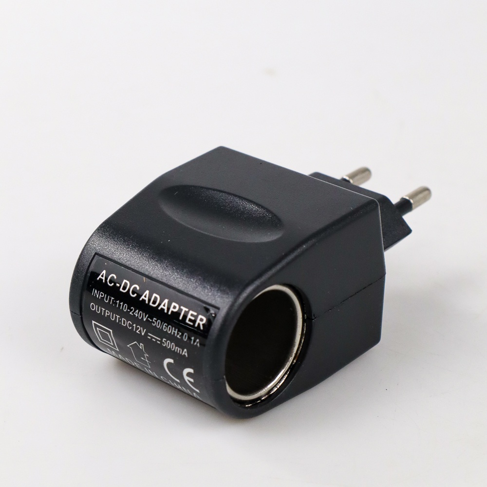 Car Charger Switch EU Plug 12 V 500mA - Black